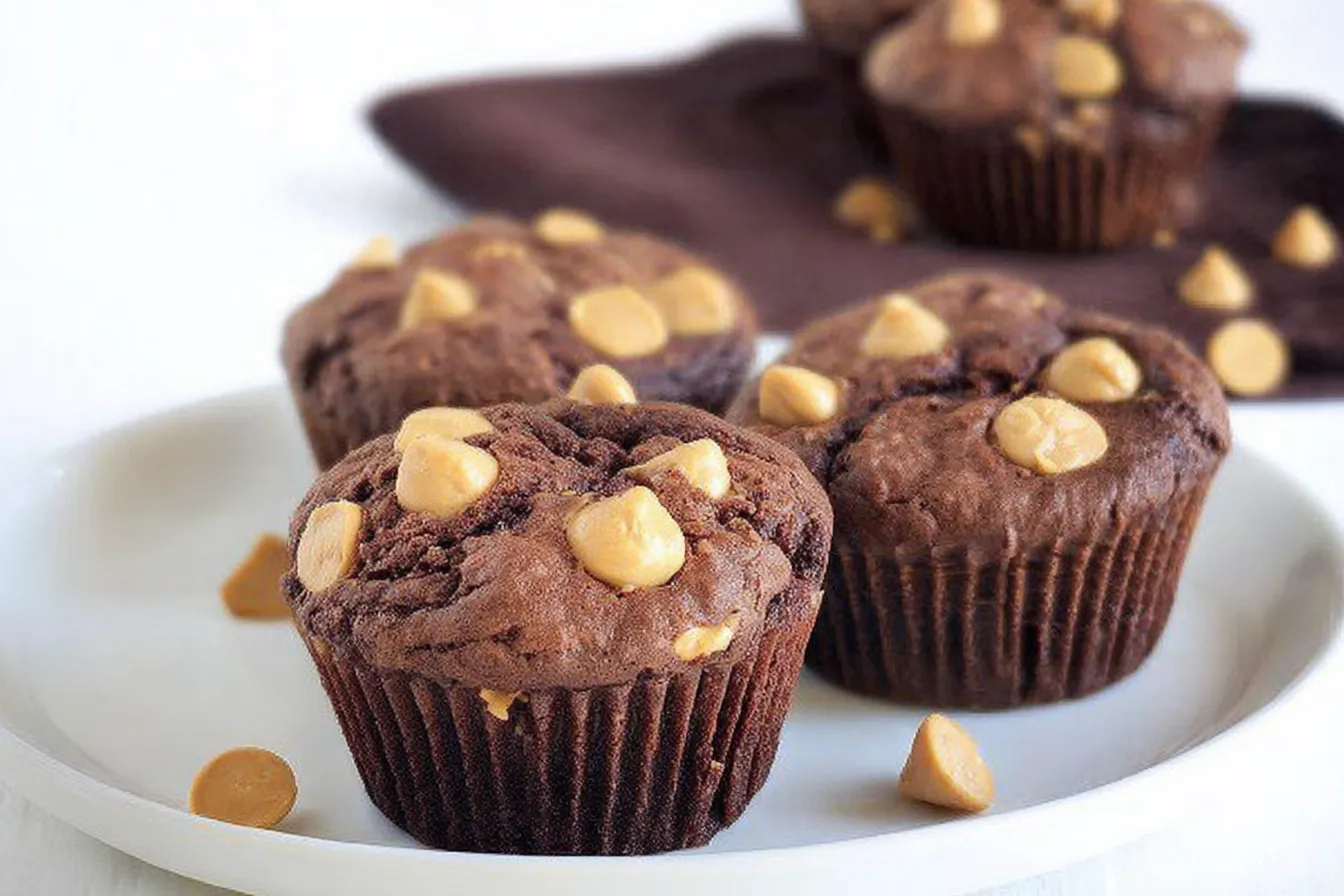 Peanut Butter Chip Brownie Cupcakes