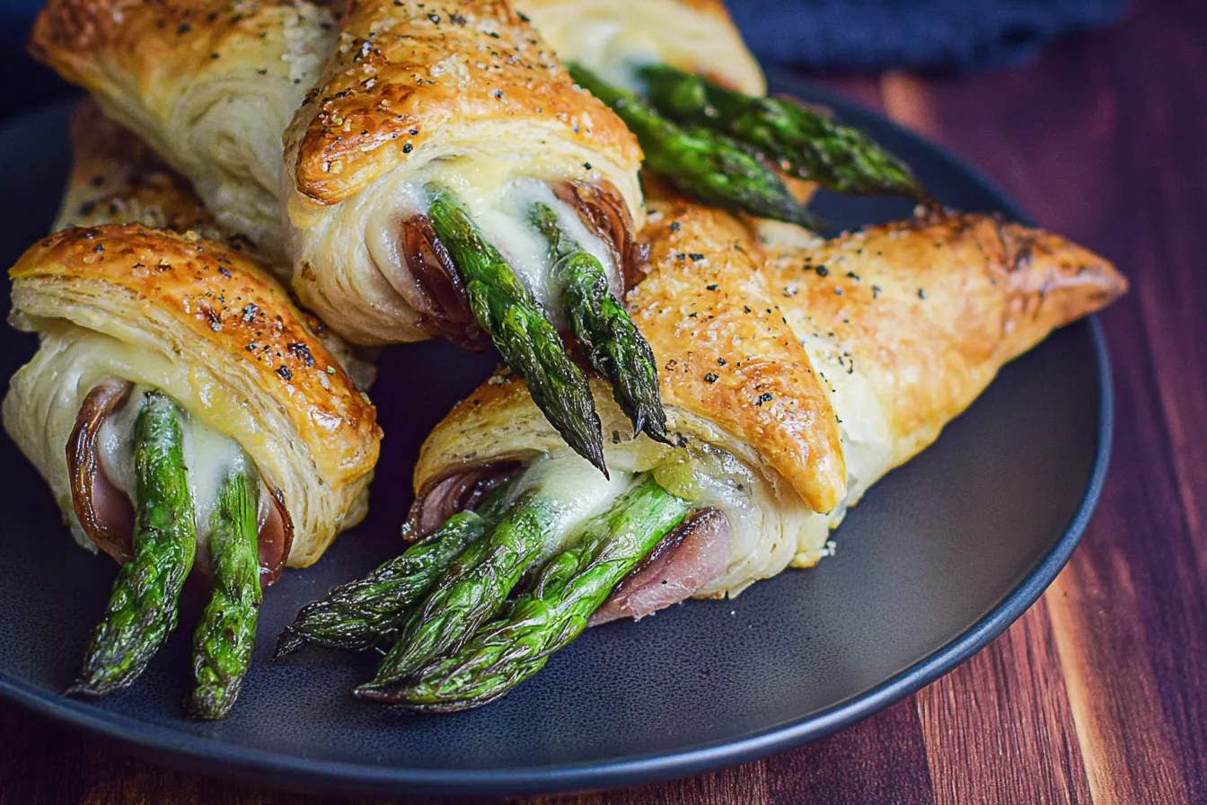 Prosciutto Asparagus Puff Pastry Bundles 