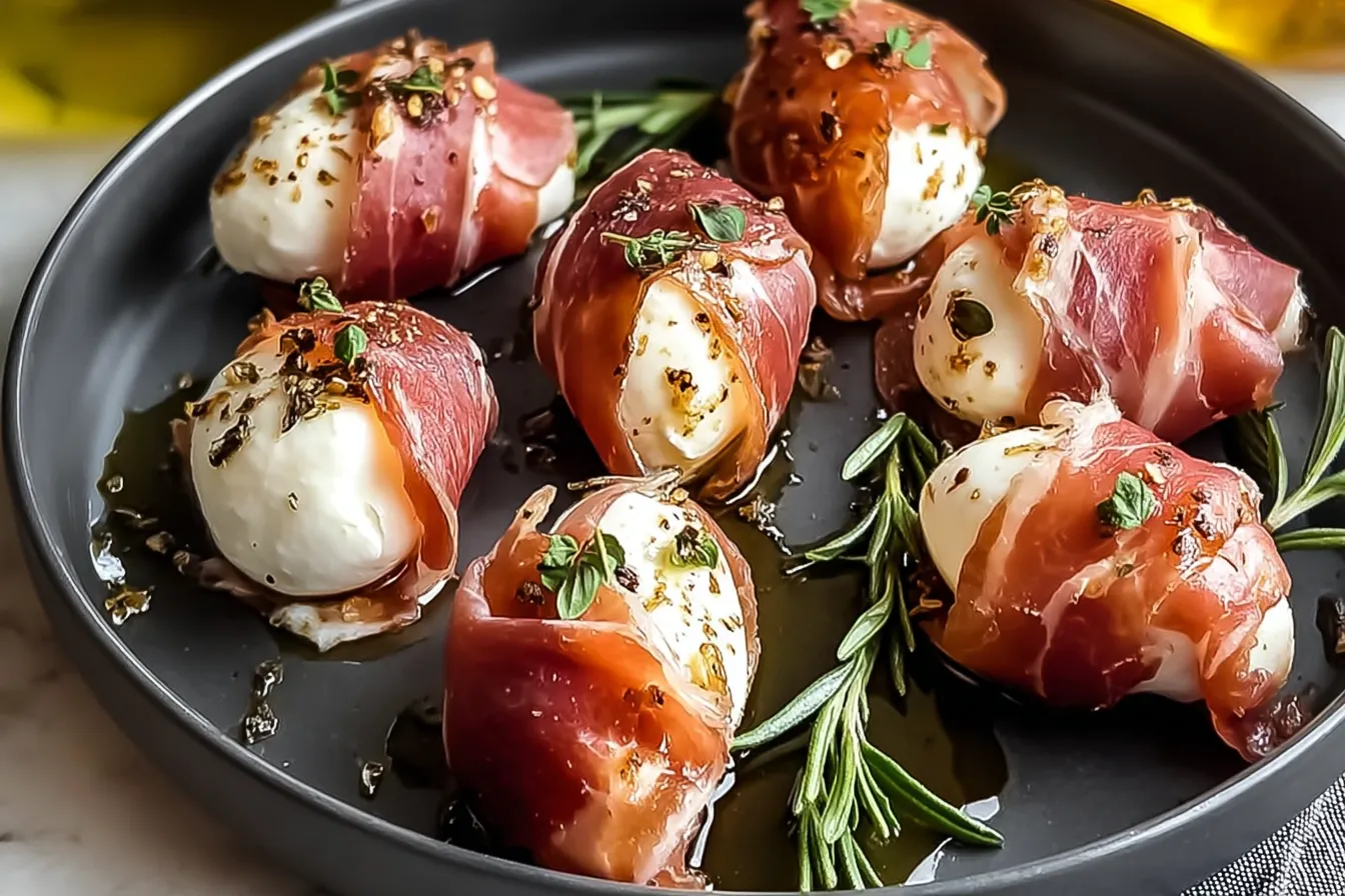 Prosciutto Wrapped Mozzarella Bites
