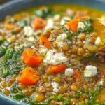 Quick Lemon Lentil Soup with Canned Lentils in a Bowl