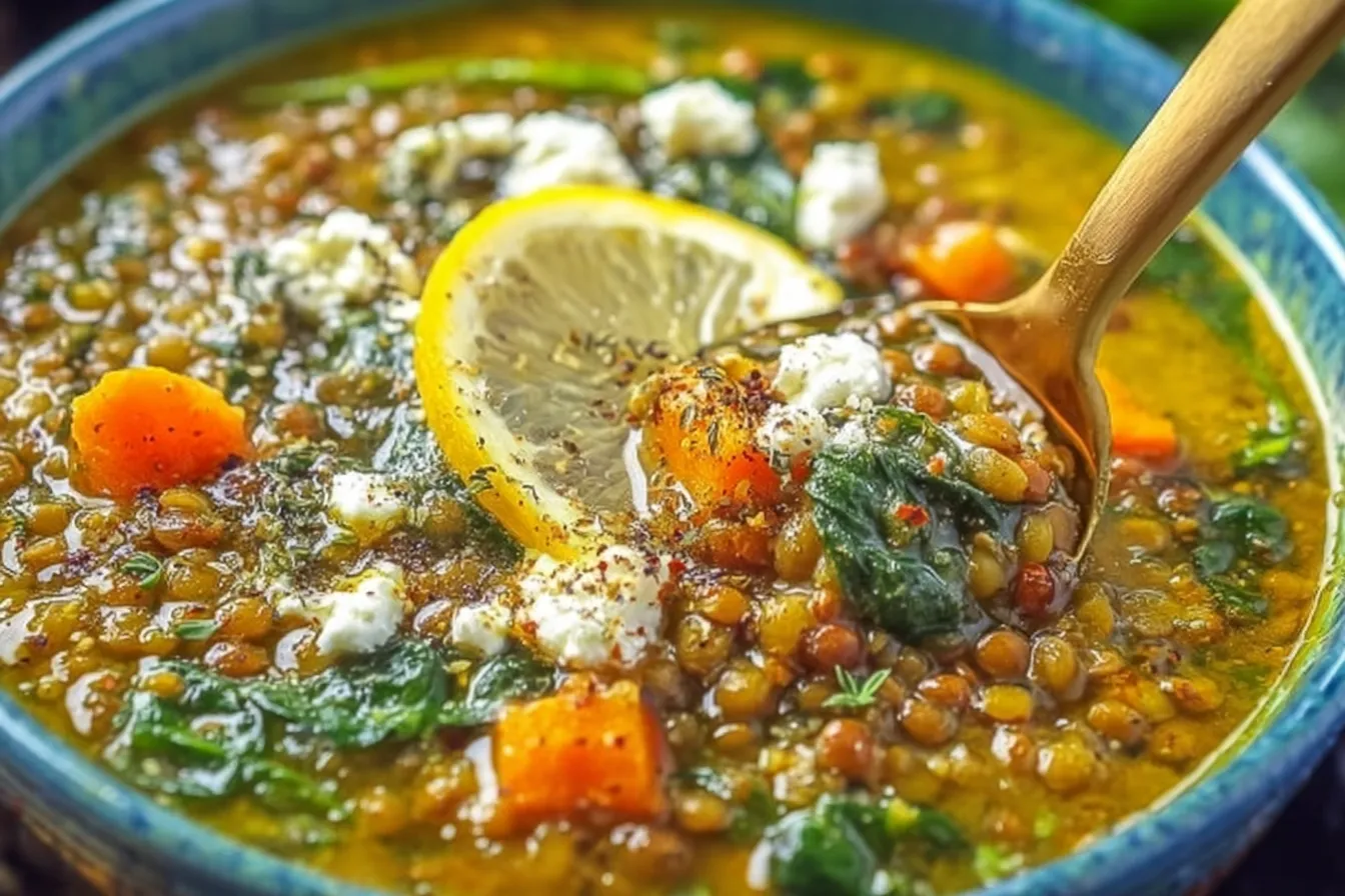 Quick Lemon Lentil Soup with Canned Lentils