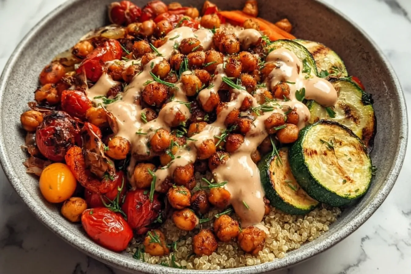 Roasted Chickpea and Veggie Bowl: A Flavorful Delight 4 Roasted Chickpea and Veggie Bowl