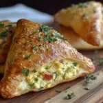 Savory Feta Turnovers on a White Plate