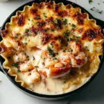 Delicious Seafood Lasagna with Lobster and Shrimp
