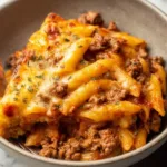 Simple Ground Beef Casserole Fresh Out of the Oven