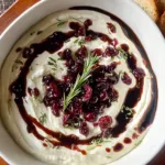 Simple Whipped Ricotta Dip with Balsamic and Cranberries