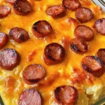 Delicious Smoked Sausage and Cheesy Potato Casserole