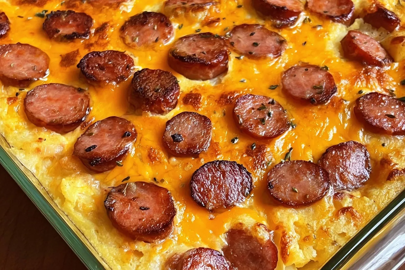 Smoked Sausage and Cheesy Potato Casserole