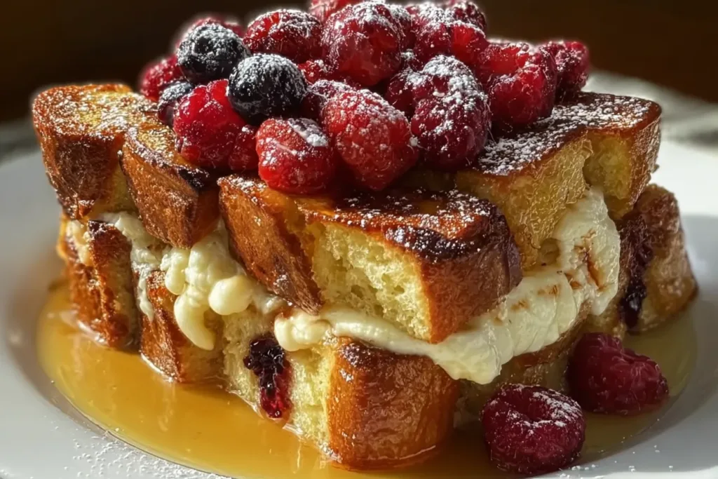 Sourdough French Toast Casserole Ready to Serve