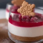 Delicious Spekulatius Dessert with Raspberries for Christmas