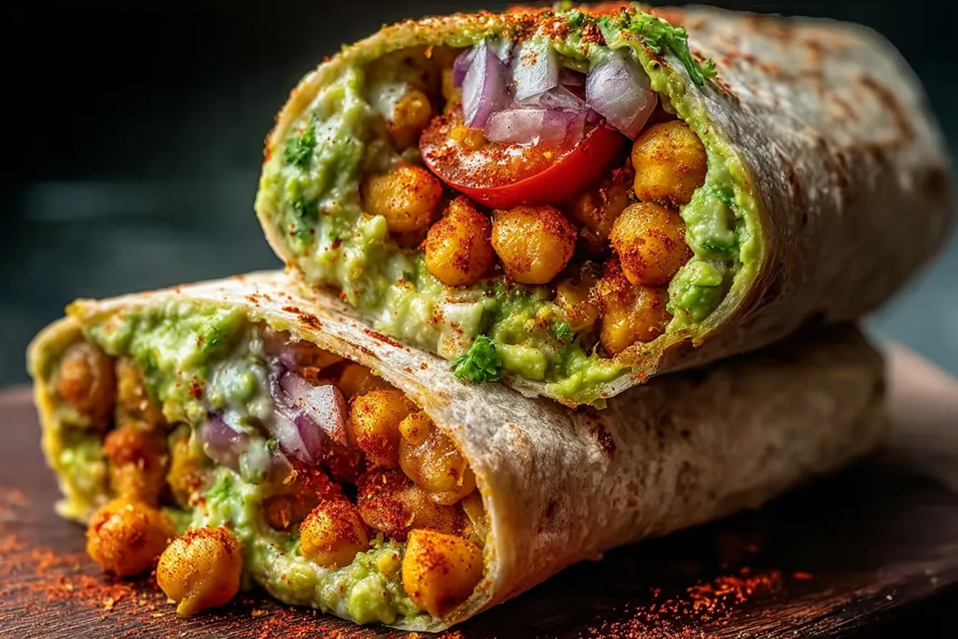 Spicy Chickpea and Avocado Wrap