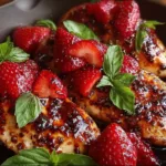 Strawberry Chicken Glaze Served Over Juicy Chicken Breasts