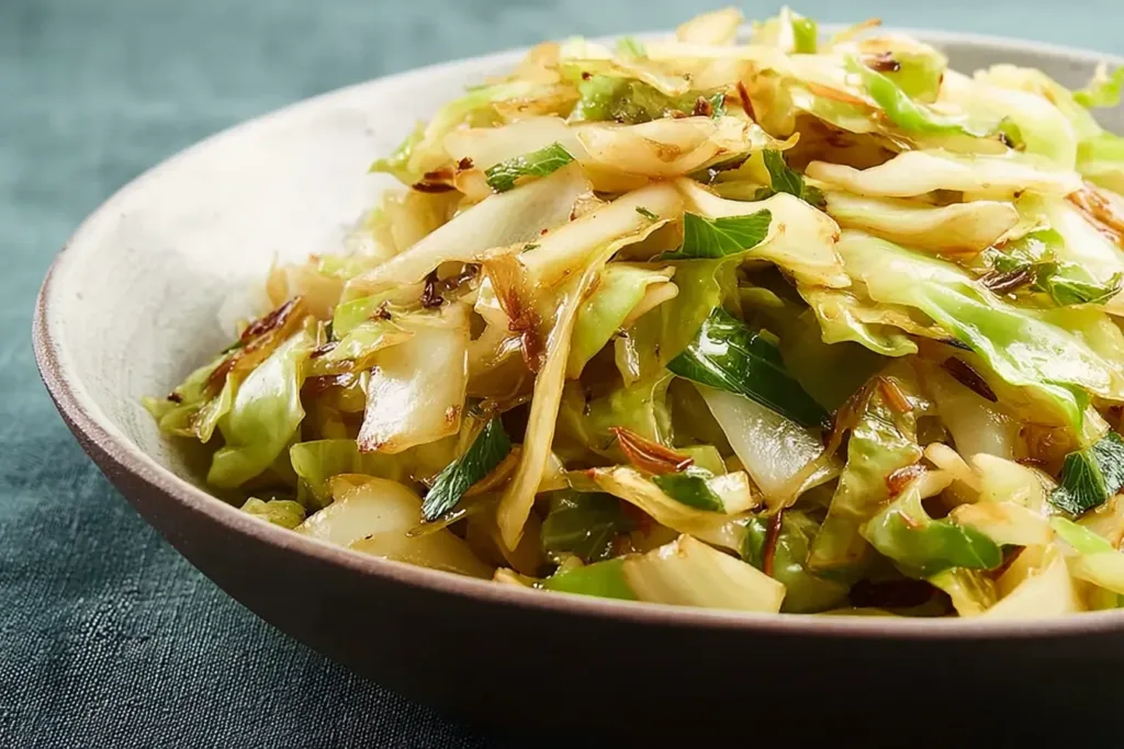 Super Easy Cabbage Stir Fry in a Pan