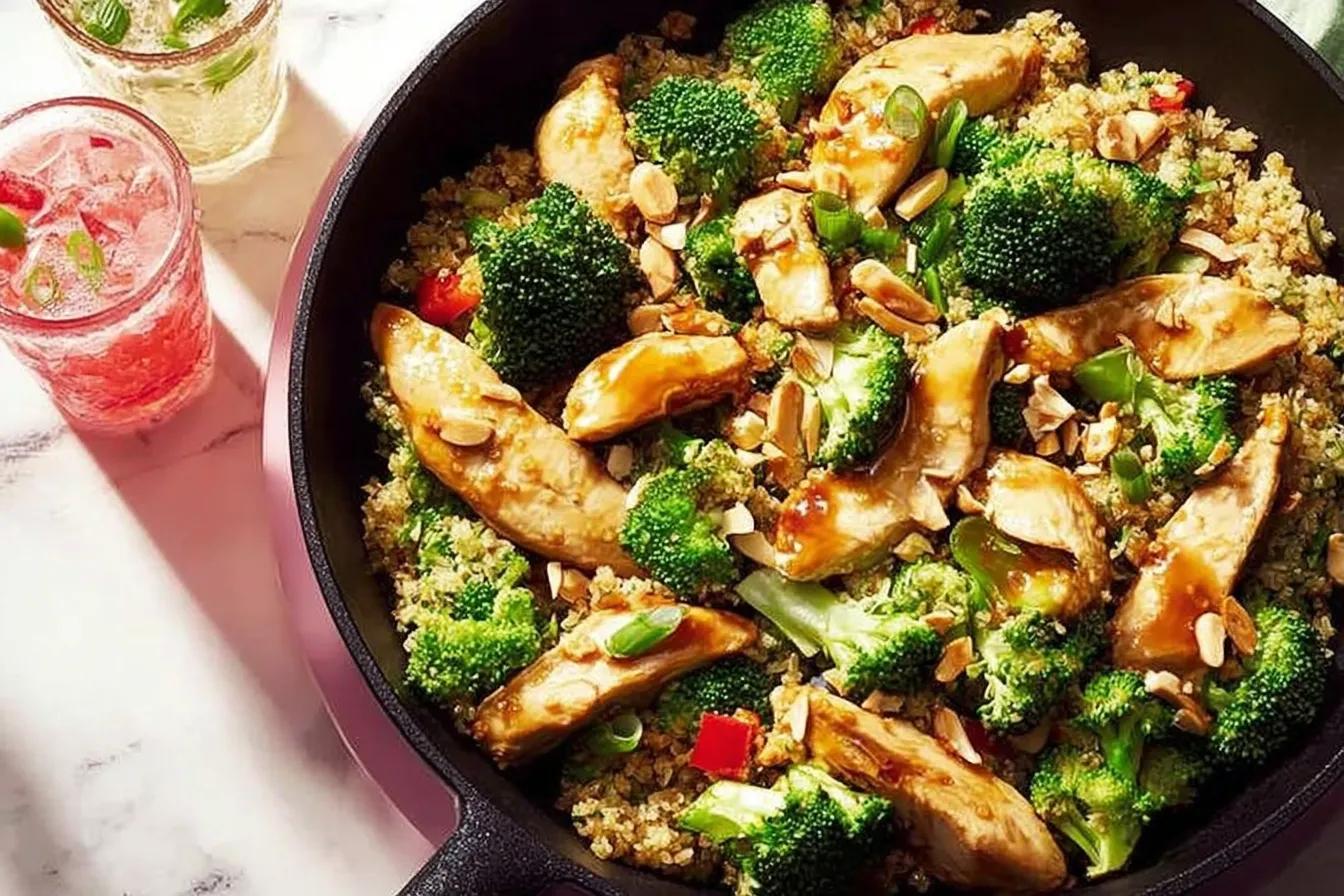 Teriyaki Chicken Skillet Casserole with Broccoli
