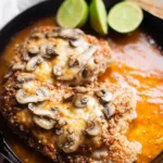 Texas Roadhouse Smothered Chicken on a Plate