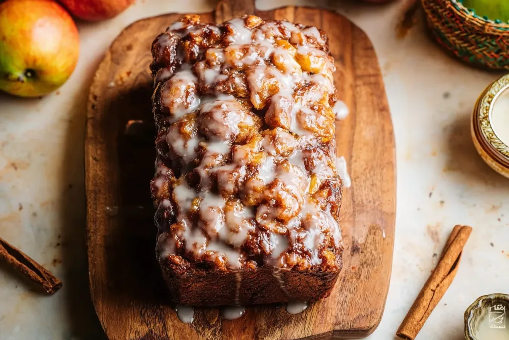 Delicious Amish Apple Fritter Bread Freshly Baked