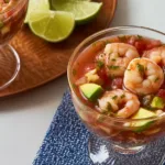 Vibrant Authentic Mexican Shrimp Cocktail (Coctel de Camarones estilo Mexicano)