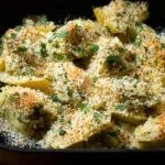 Baked Artichoke Hearts with Seasoned Breadcrumbs Close-Up