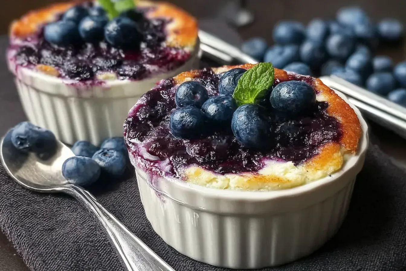 Baked Blueberry Cottage Cheese Bowls 