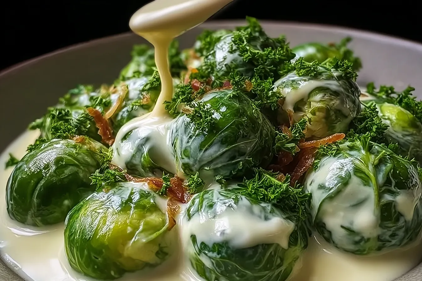 Brussels Sprouts Cream Cheese Sauce