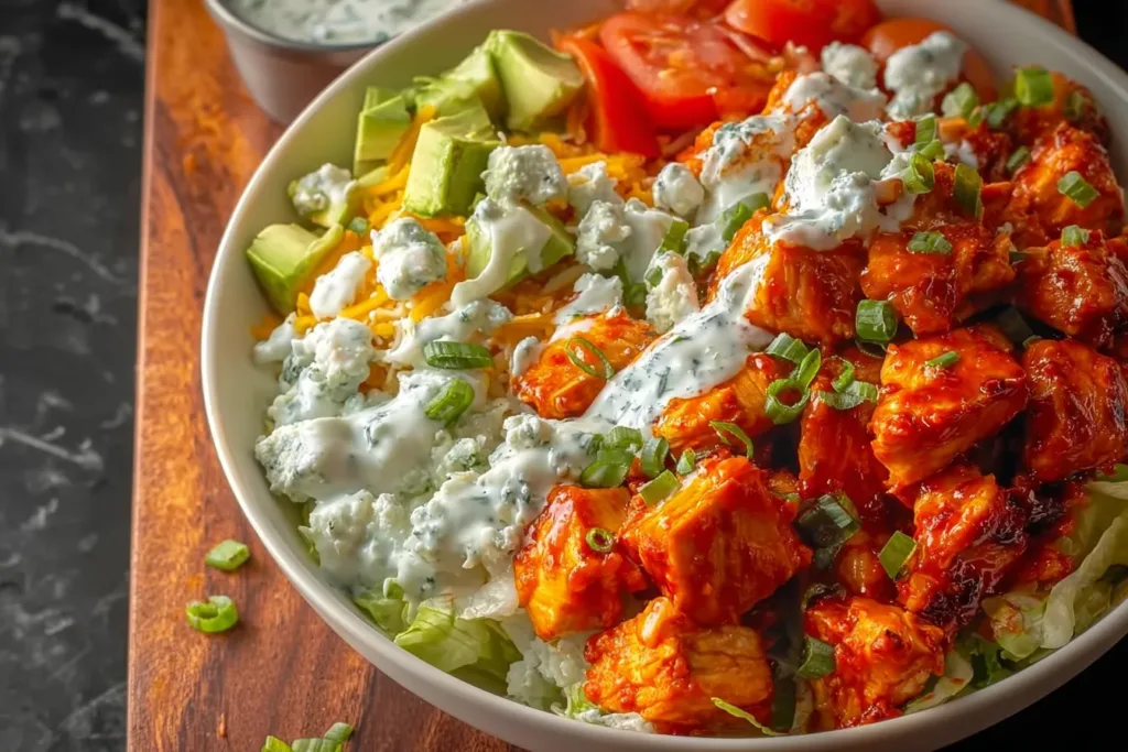 Buffalo Chicken Bowls Drizzled with Ranch