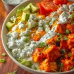 Buffalo Chicken Bowls Drizzled with Ranch