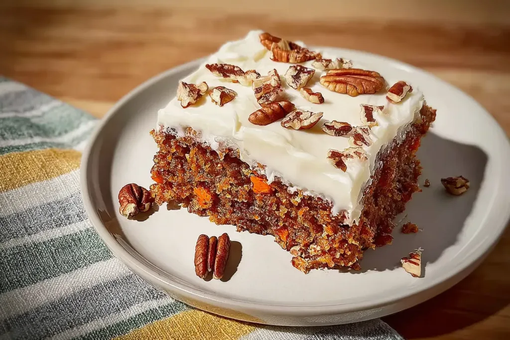 Delicious Carrot Cake Slices ready for Serving