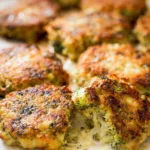 Cheesy Chicken Patties with Broccoli Ready to Serve