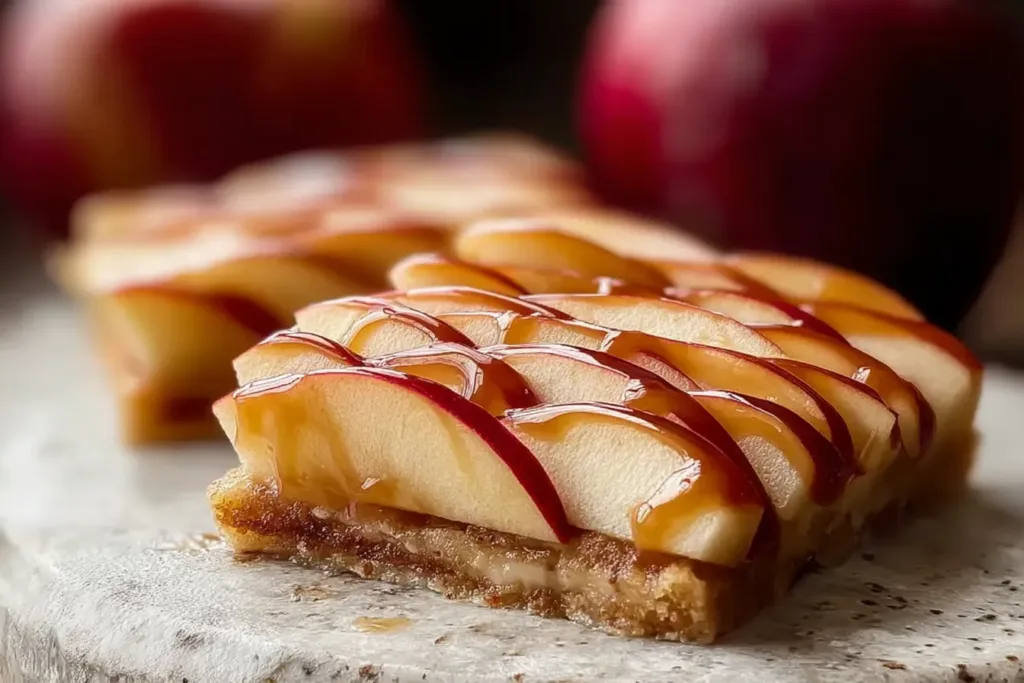 Baked Chicago Style Bakery Apple Slices on a Plate