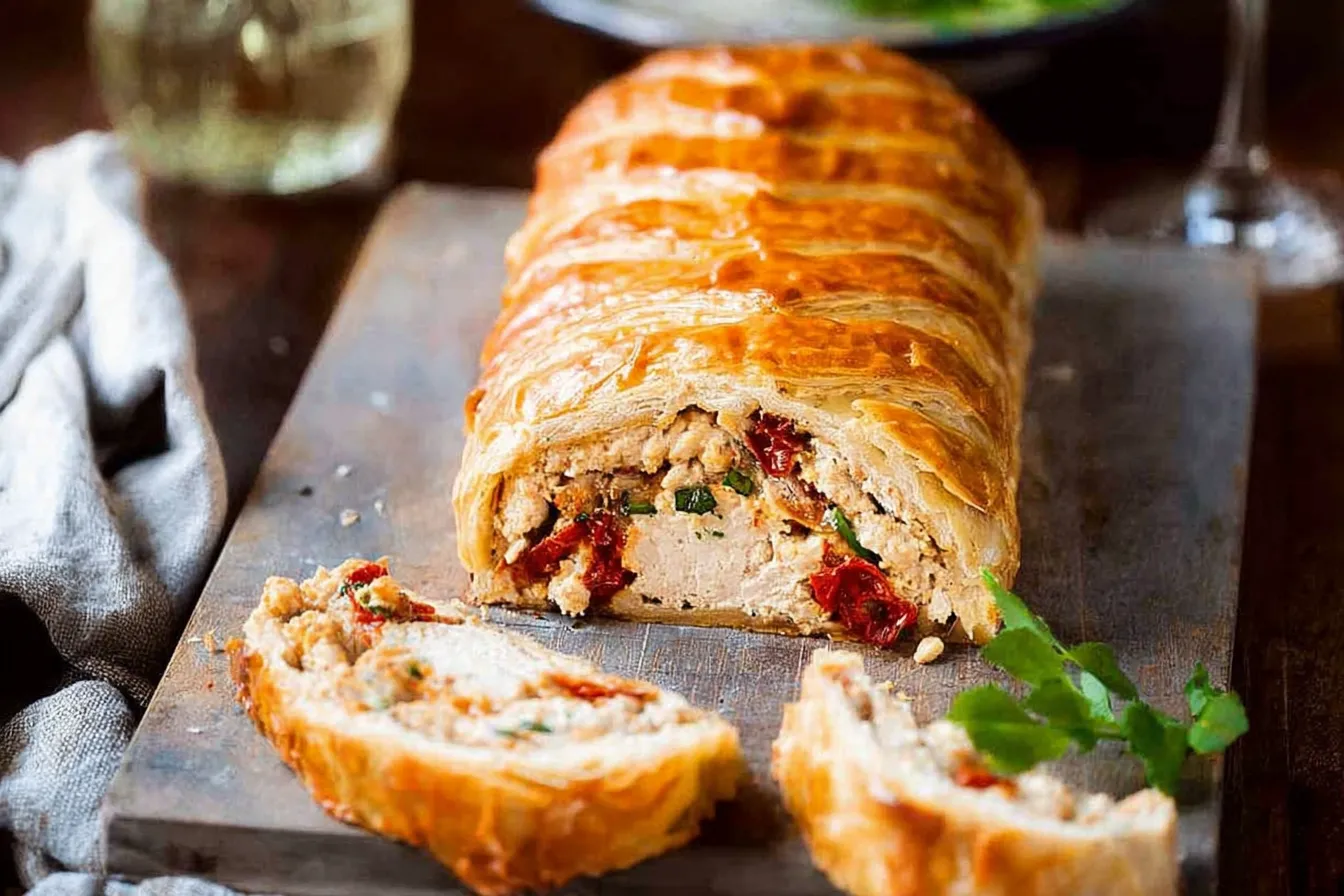 Chicken Meatloaf Wellington with Sun Dried Tomatoes: Delicious Delight 4 Chicken Meatloaf Wellington with Sun Dried Tomatoes