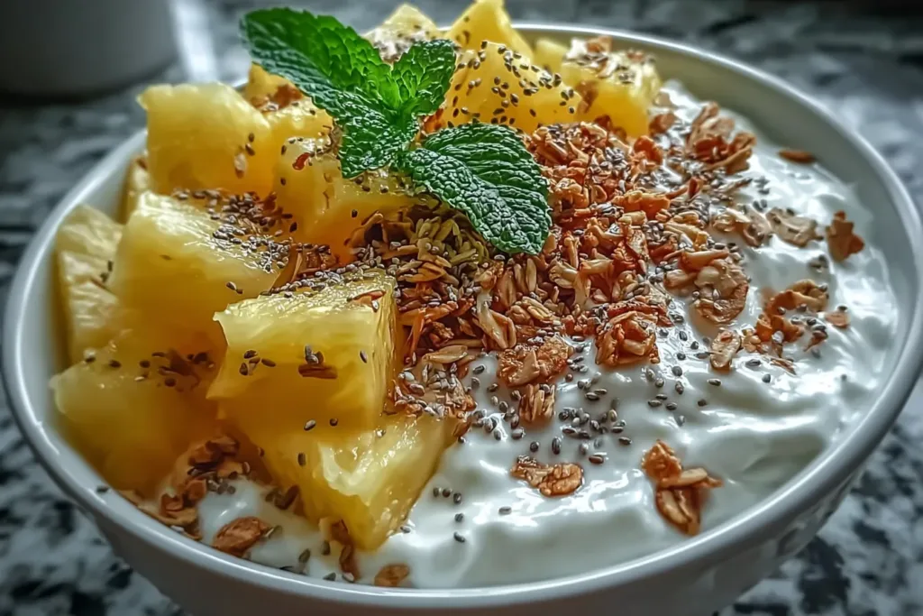 Cottage Cheese Pineapple Granola Bowl – Energizing Breakfast Idea
