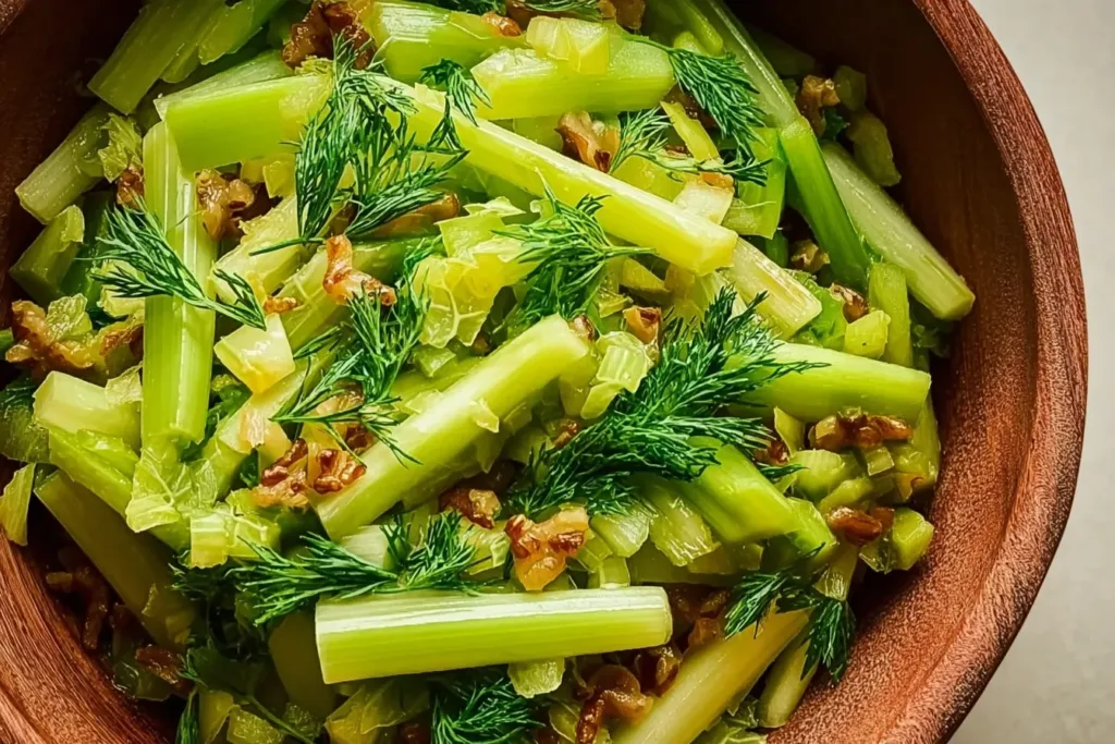 Crunchy Celery Salad in a Bowl