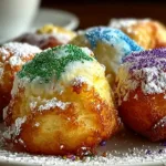 Delicious King Cake Bites Ready for Carnival Celebrations