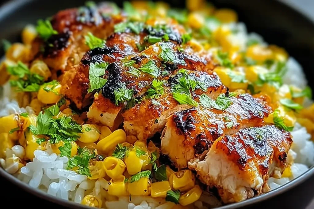 Delicious Street Corn Chicken Rice Bowl Recipe in 35 Minutes