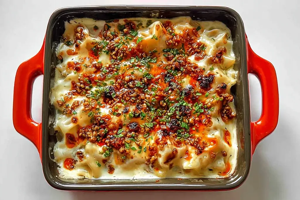 Dumpling Lasagna (Viral TikTok Recipe) - Delicious Layers!