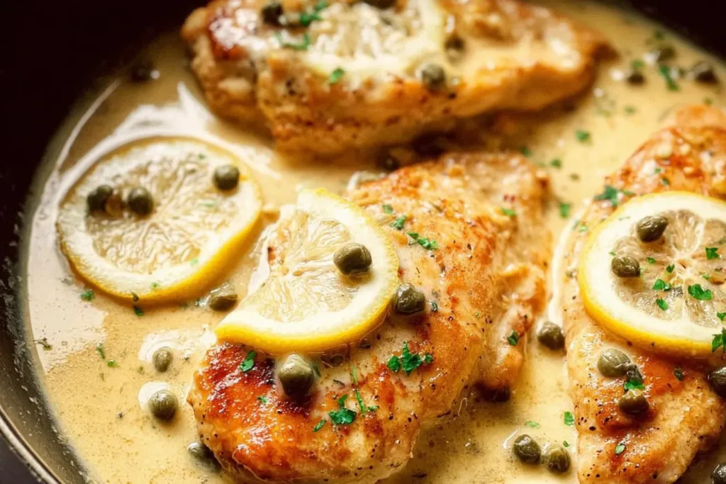 Easy Chicken Piccata on a Plate