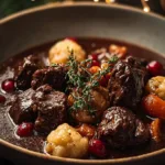 Delicious French-Style Beef Stew with Red Wine and Vegetables