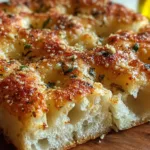 Garlic Parmesan Focaccia Bread Freshly Baked