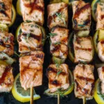 Grilled Salmon Kebabs (5 Ingredients) Ready to Serve
