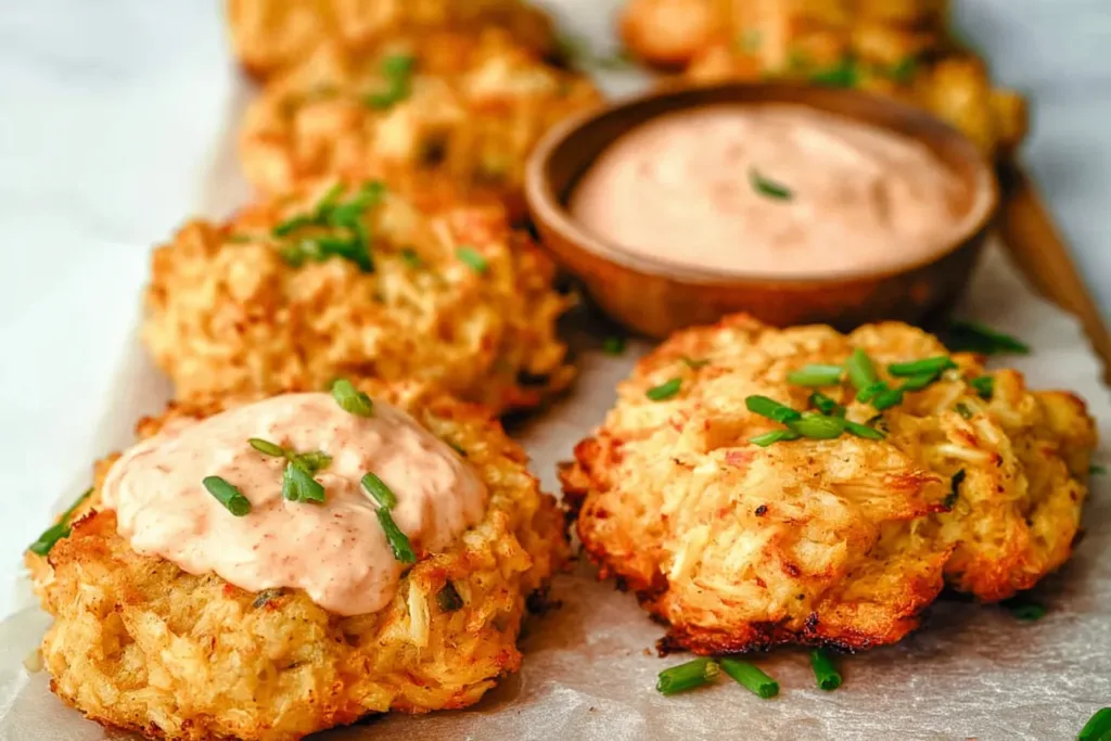 Healthy Air Fryer Crab Cakes (Easy + No Mayo) Delicious Plating