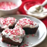 Heart Shaped Brownies on a Plate