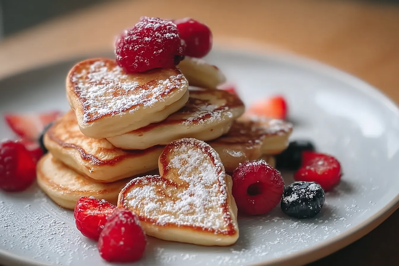 Irresistible Mini Heart Pancakes for Galentine’s Brunch Delight