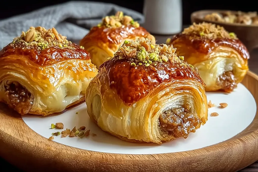 Kunafa-Stuffed Croissant Cups Freshly Baked Delight