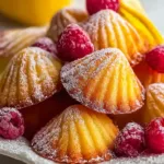 Lemon Raspberry Madeleines Freshly Baked