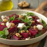 Lentil & Roasted Beet Salad with Feta & Mint