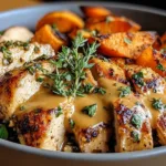 Delicious Maple Dijon Chicken & Sweet Potato Bowl