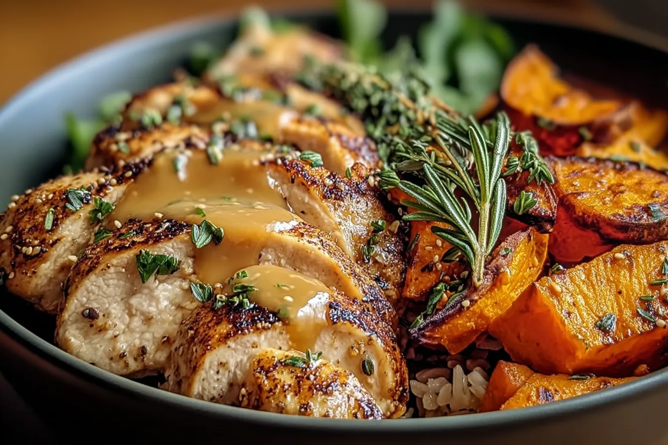 Maple Dijon Chicken & Sweet Potato Bowls That Comfort Your Soul