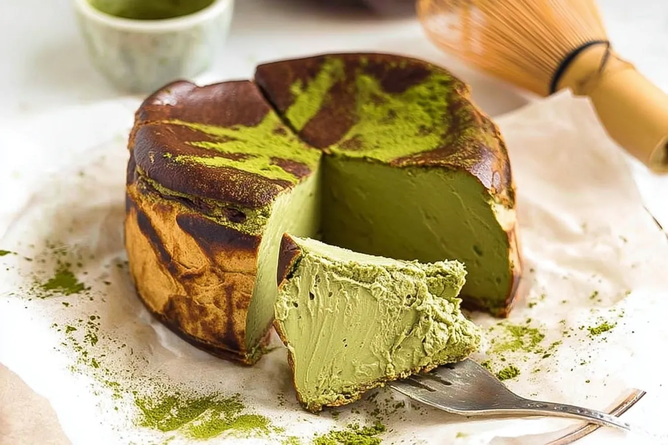 Matcha Basque Cheesecake
