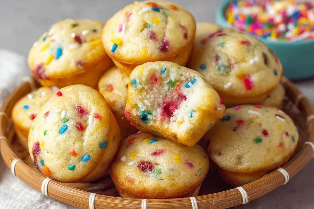 Mini Funfetti Yogurt Muffins Freshly Baked
