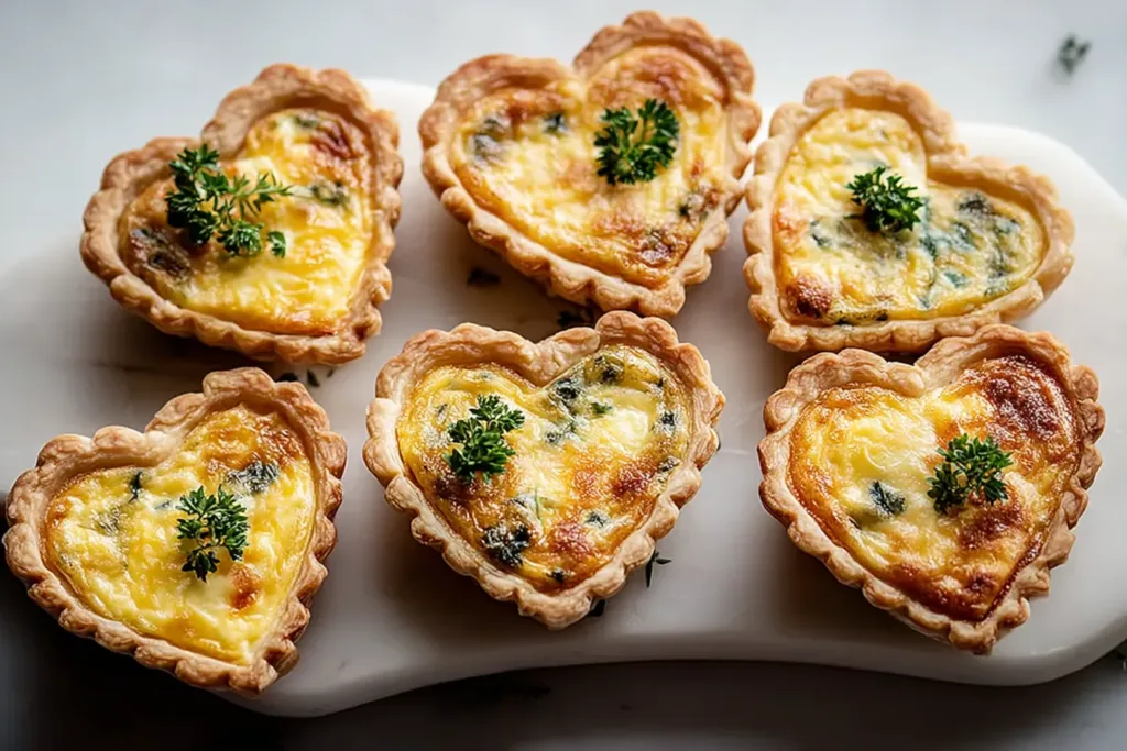 Mini Quiche Hearts Fresh from the Oven